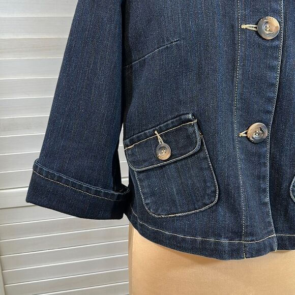 A.M.I. Y2K Jean Jacket Size Small 3/4 Sleeve NWOT - Picture 5 of 13